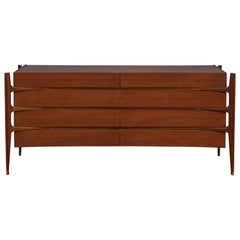 William Hinn for Urban Furniture Sculptural Walnut Eight-Drawer Dresser