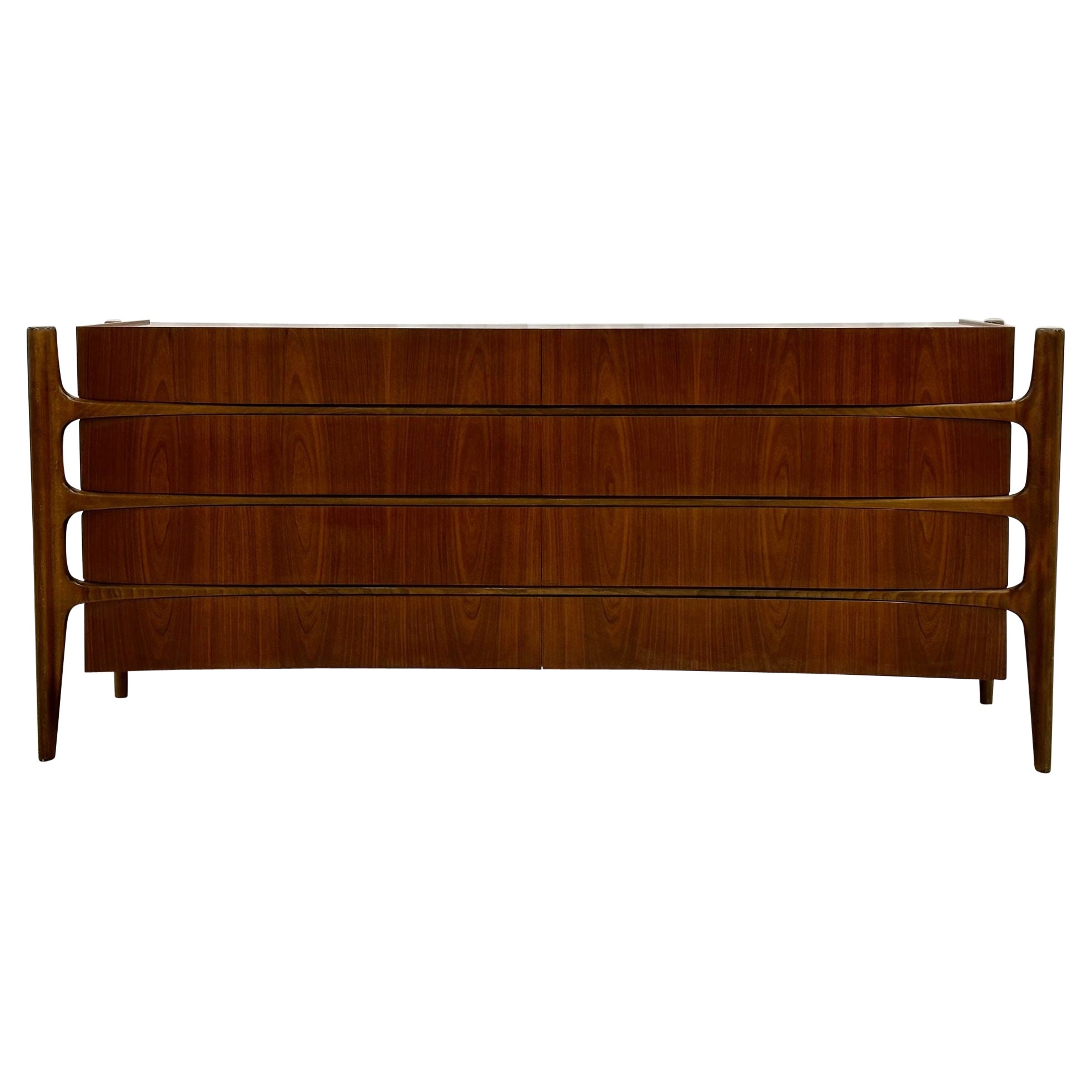 William Hinn, Mid-Century Modern, Sculptural Exoskeleton Dresser, Sweden, 1960s