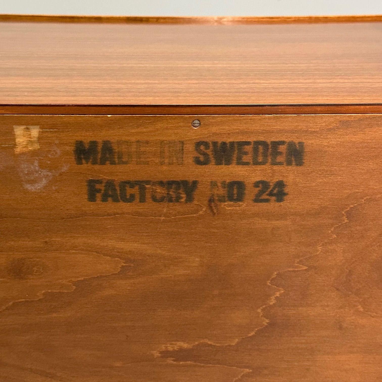 William Hinn, Schwedische Mid-Century Modern-Kommoden, Skulpturale Kommoden, Nussbaum, 1970er Jahre im Angebot 6