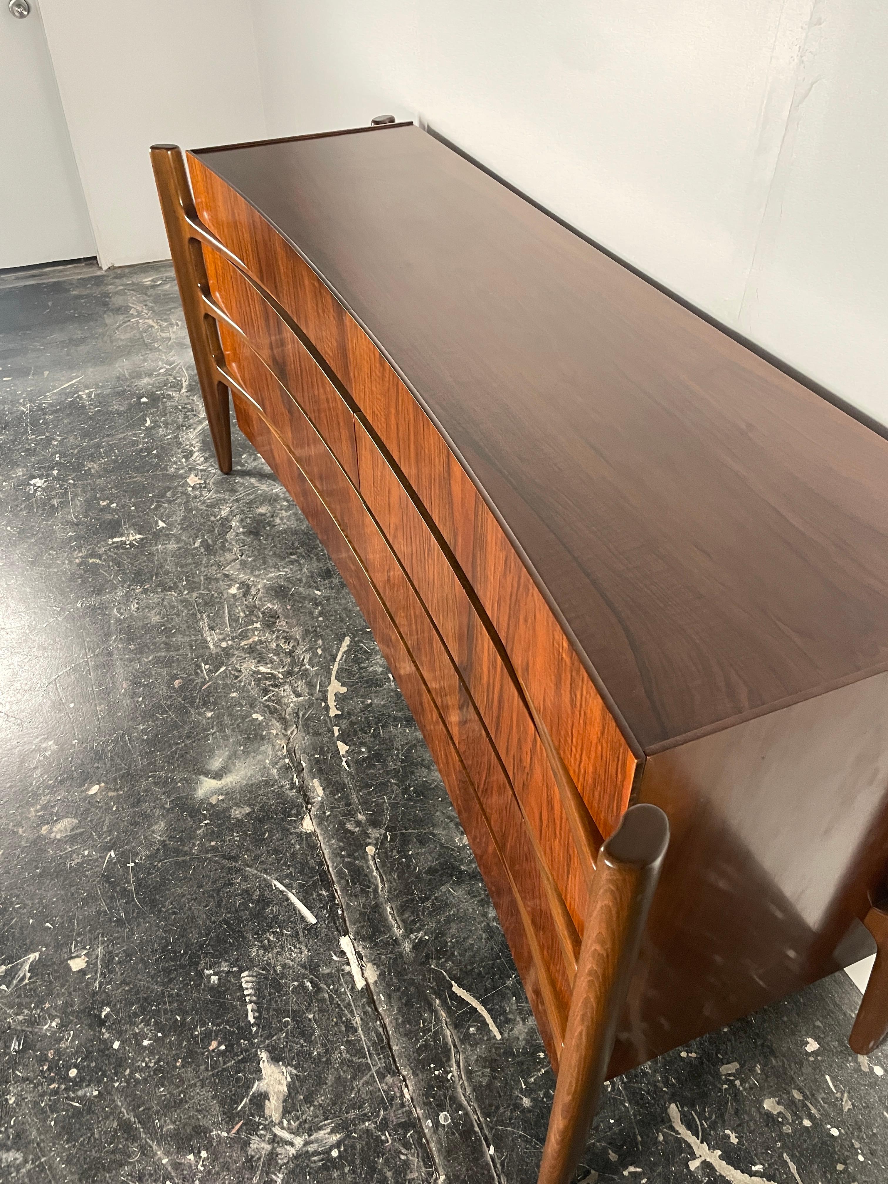 Scandinavian Modern William Hinn Walnut Dresser by The Swedish Furniture Guild