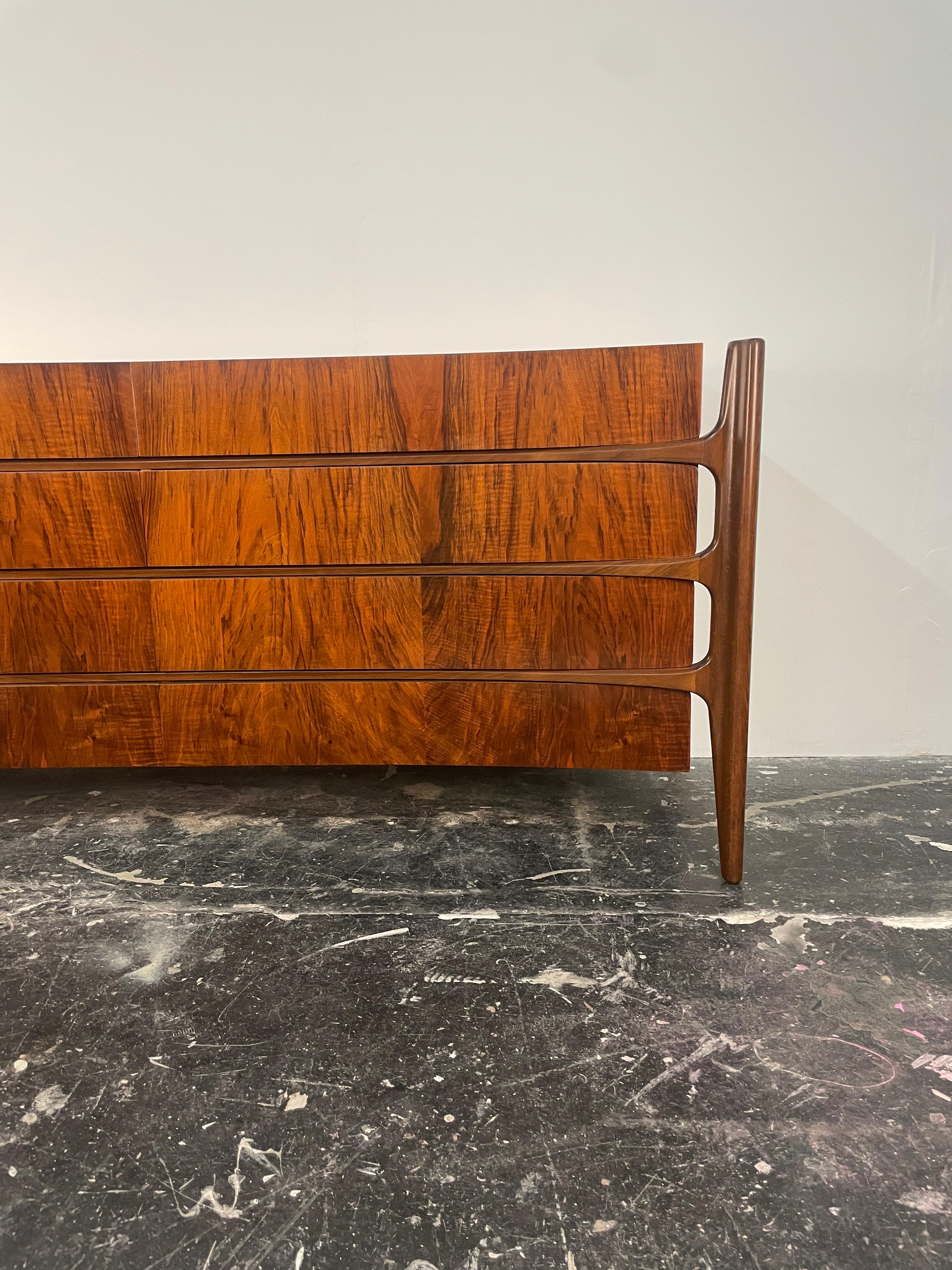 Mid-20th Century William Hinn Walnut Dresser by The Swedish Furniture Guild