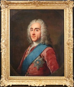 4th Earl of Chesterfield - 18th Century English Georgian Portrait Oil Painting