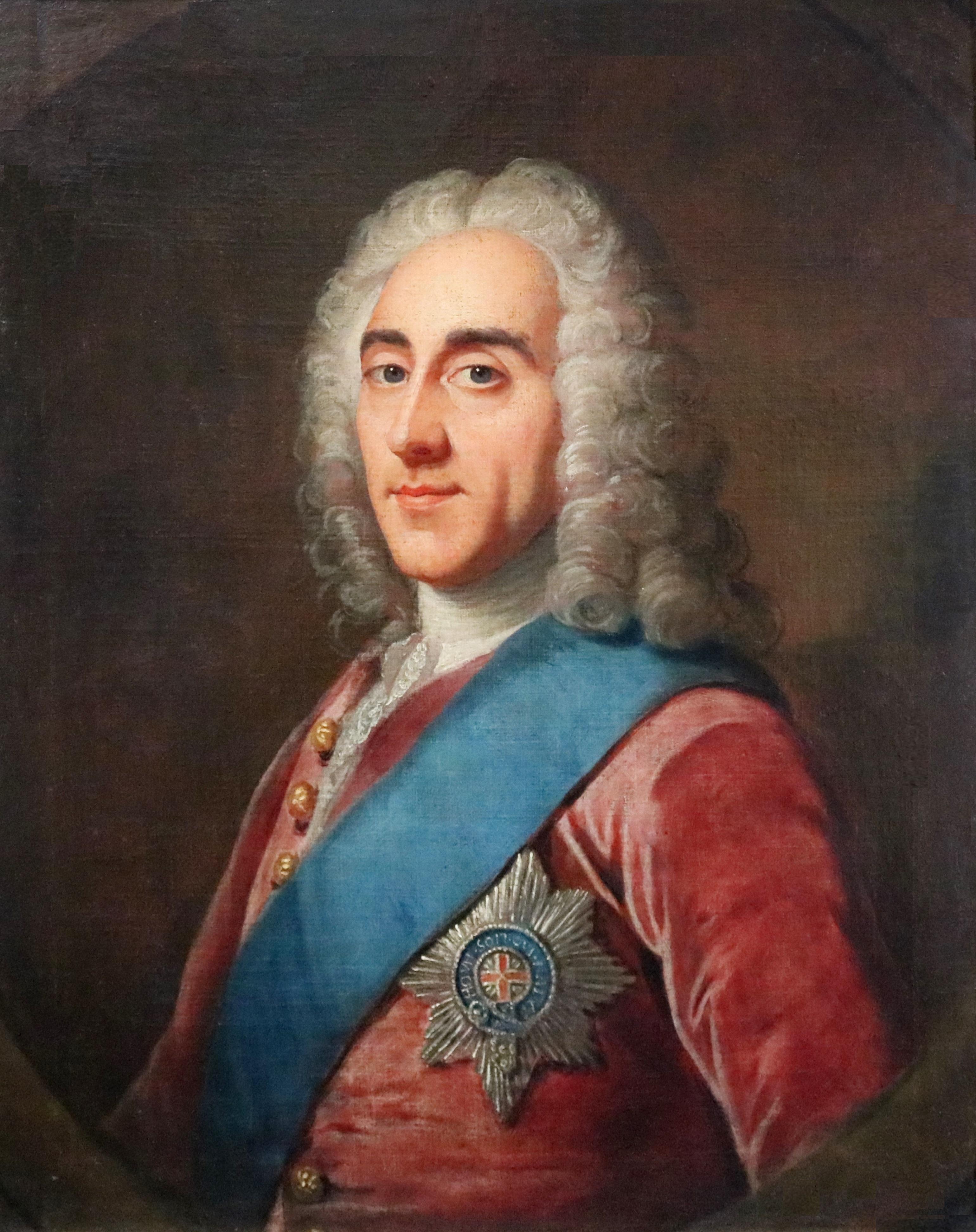 4° Conte di Chesterfield - Ritratto ad olio del 18° secolo in stile georgiano inglese - Painting Antichi maestri di William Hoare