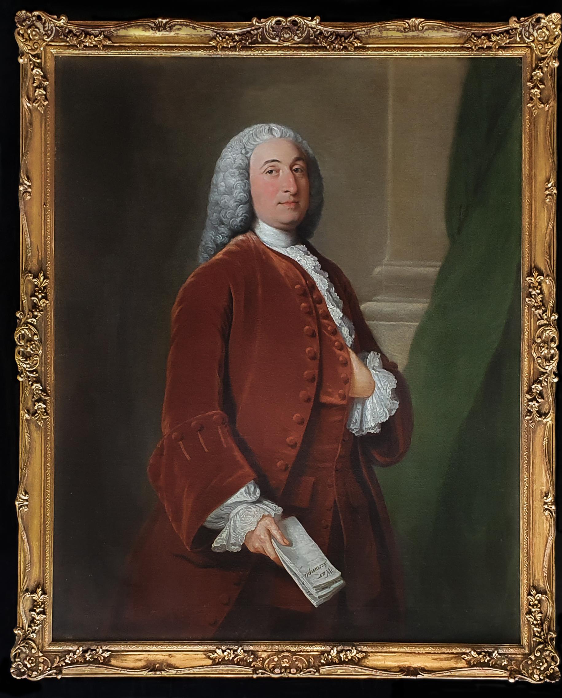 William Hoare Portrait Painting - Portrait of Thomas Pelham-Holles, 1st Duke of Newcastle (1693-1768), circa 1750