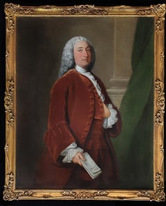 Antique Portrait of Thomas Pelham-Holles, 1st Duke of Newcastle (1693-1768), circa 1750