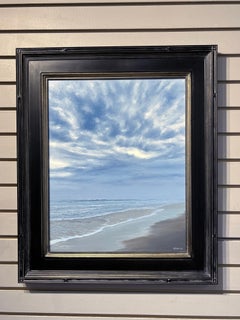 William Hobbs, "Cool Mist", 20x16 Dramatic Moody Seascape Original Oil Painting