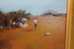 Paesaggio impressionista di pescatori sulla costa