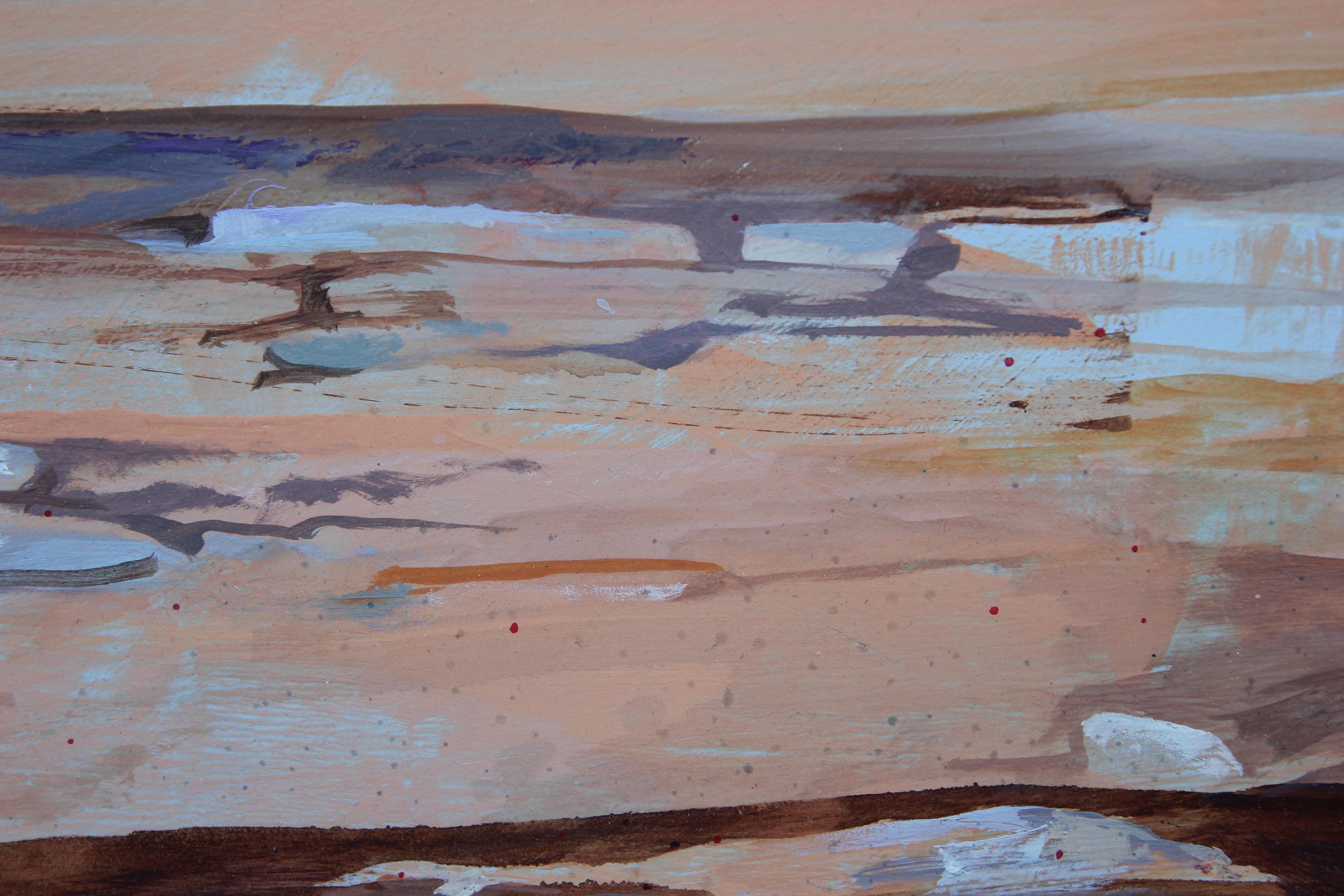 Sublime Pintura Naturalista de Paisaje Desértico en venta 1