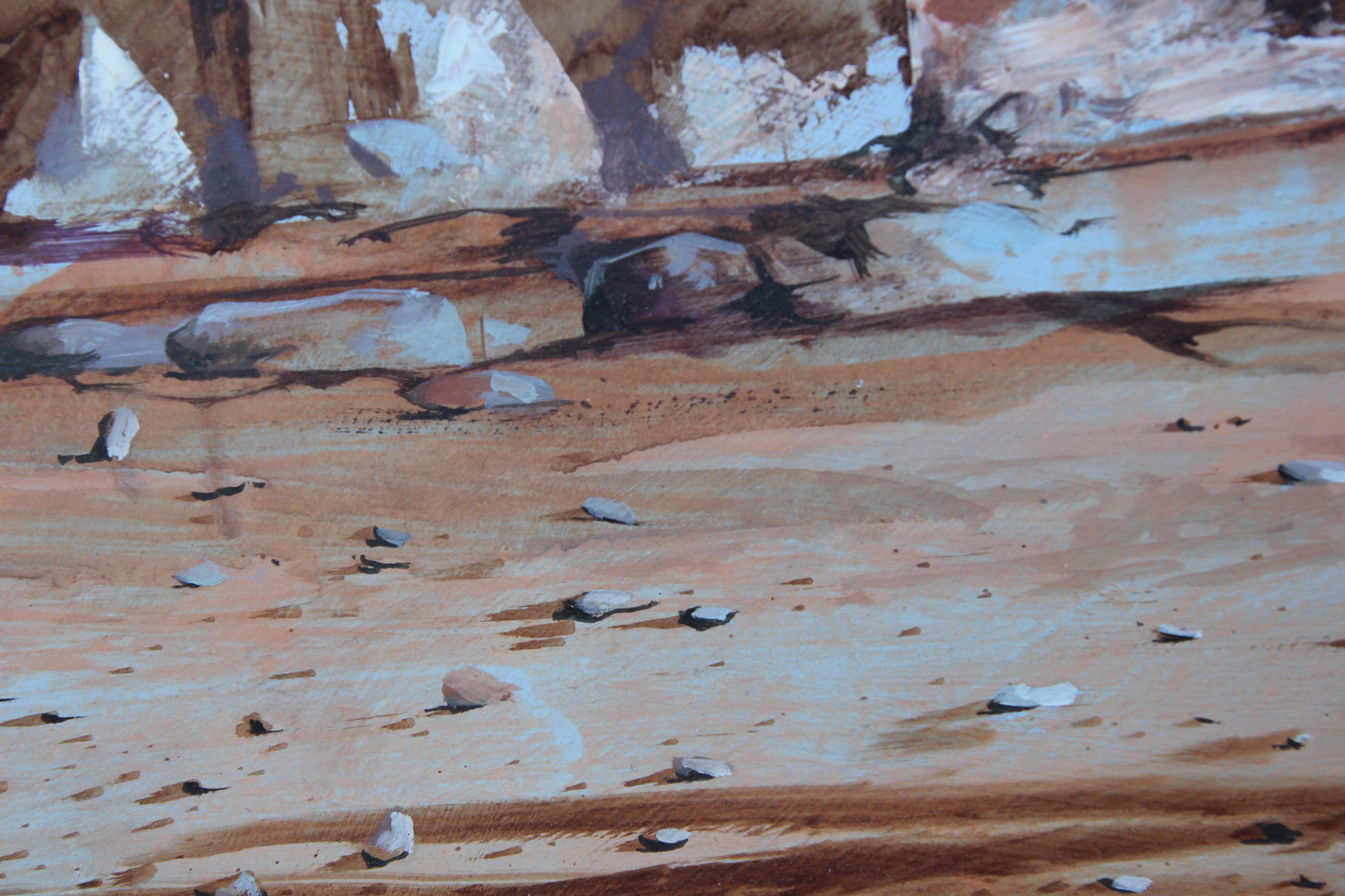 Sublime Pintura Naturalista de Paisaje Desértico en venta 2