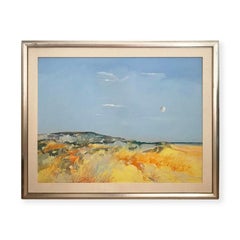 "Deserto giallo" Paesaggio astratto colorato di grandi dimensioni