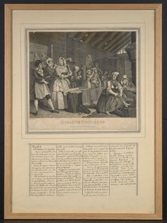William Hogarth, Harlot's Progress, Litographs with French Comments