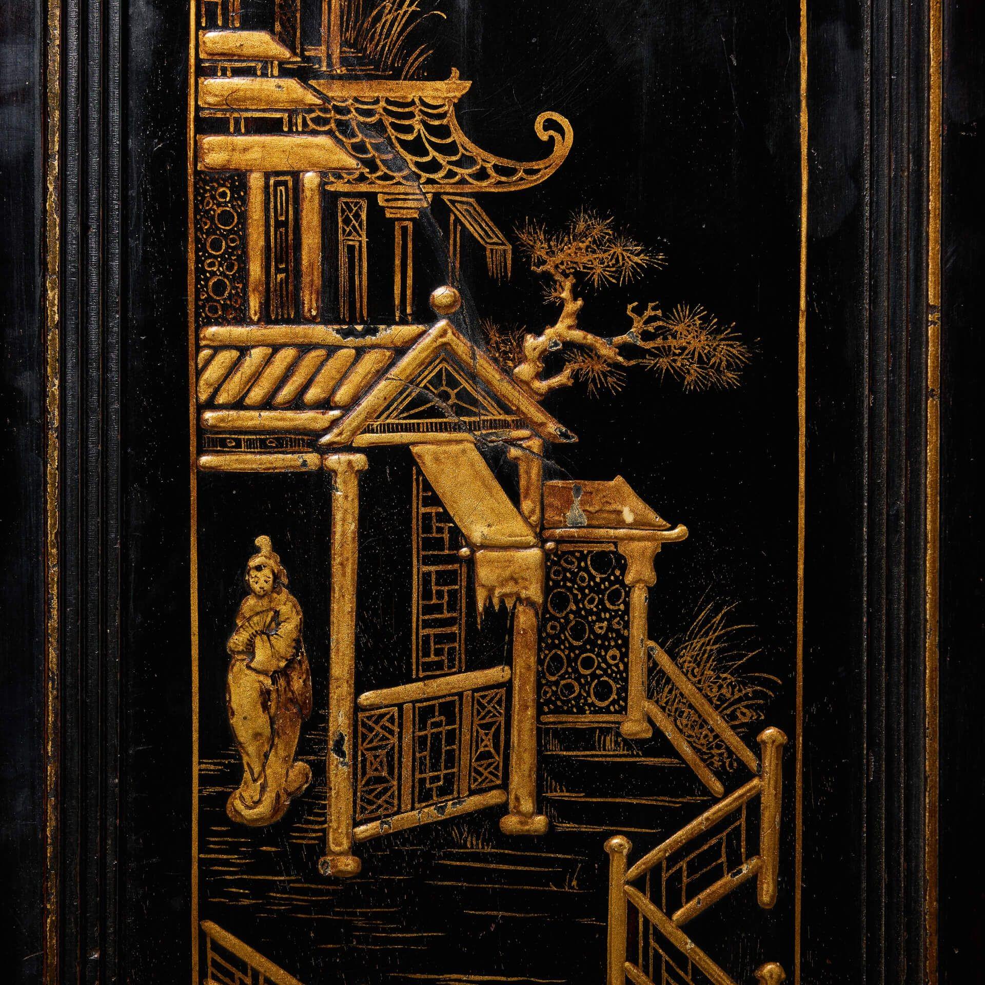 English William Hogarth Chinoiserie Door c. 1750 For Sale