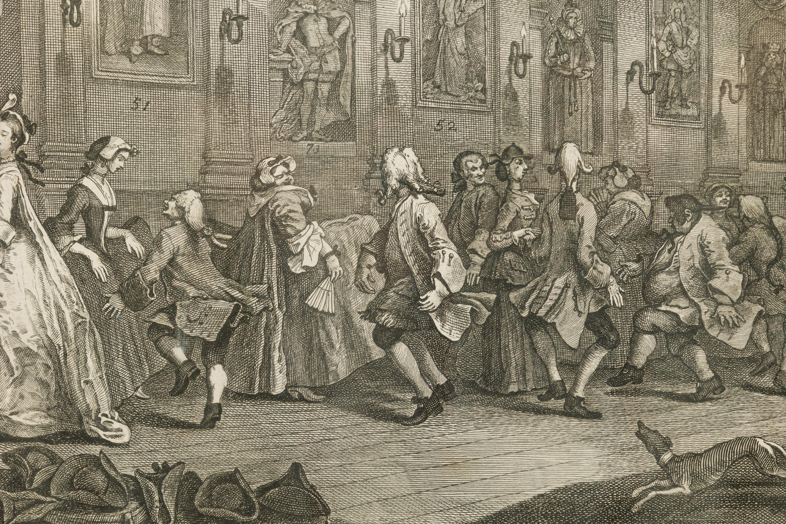 William Hogarth Englischer georgianischer gerahmter georgianischer Druck der „Analysis der Schönheit. Platte II
