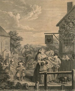 William Hogarth FRSA (1697â€“1764) - 1738 Engraving, Evening