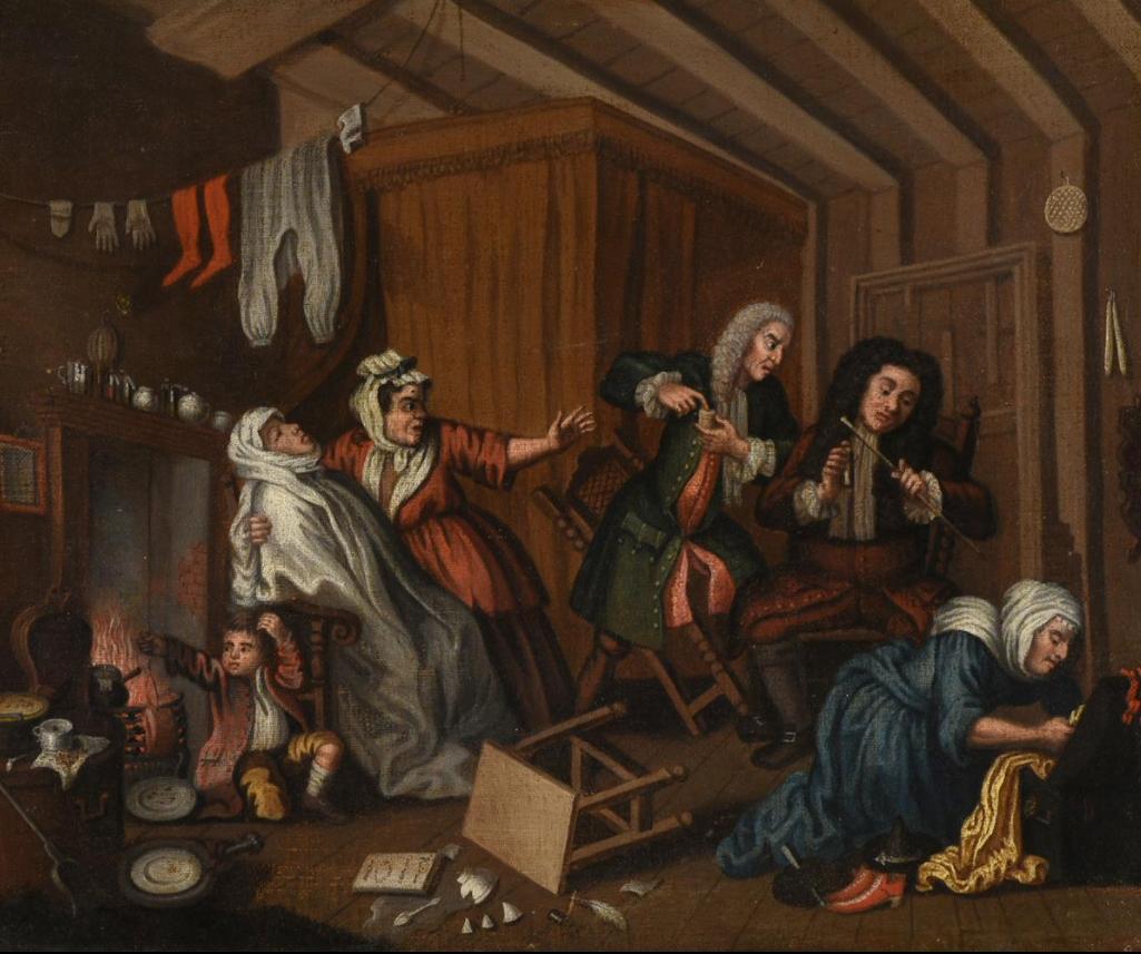 The Harlot's Progress - Old Masters Painting by William Hogarth