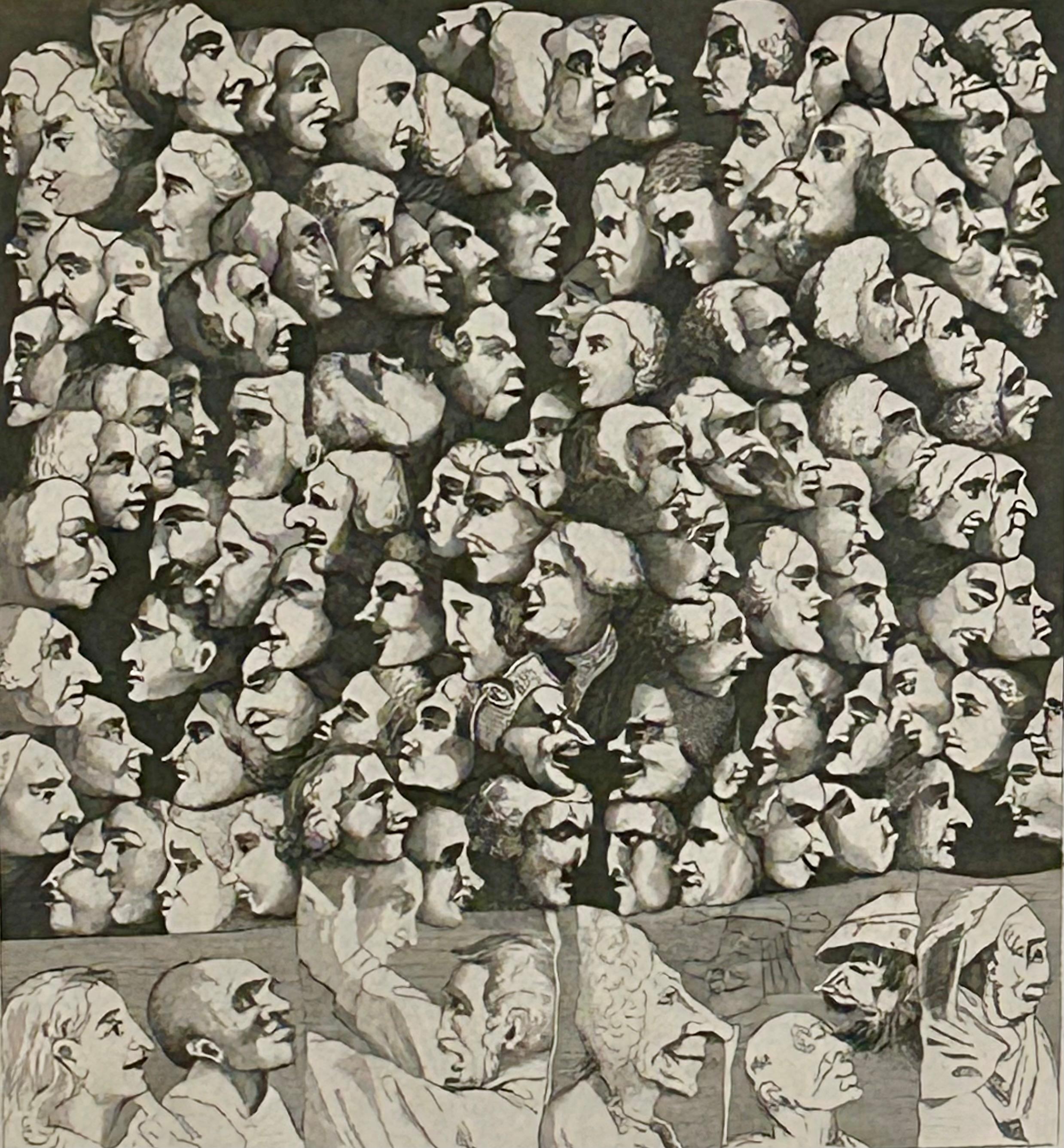 3 Characters 4 Caricaturas - Print by William Hogarth