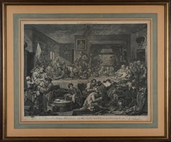 An Election Entertainment - Original Etching by William Hogarth - 1755