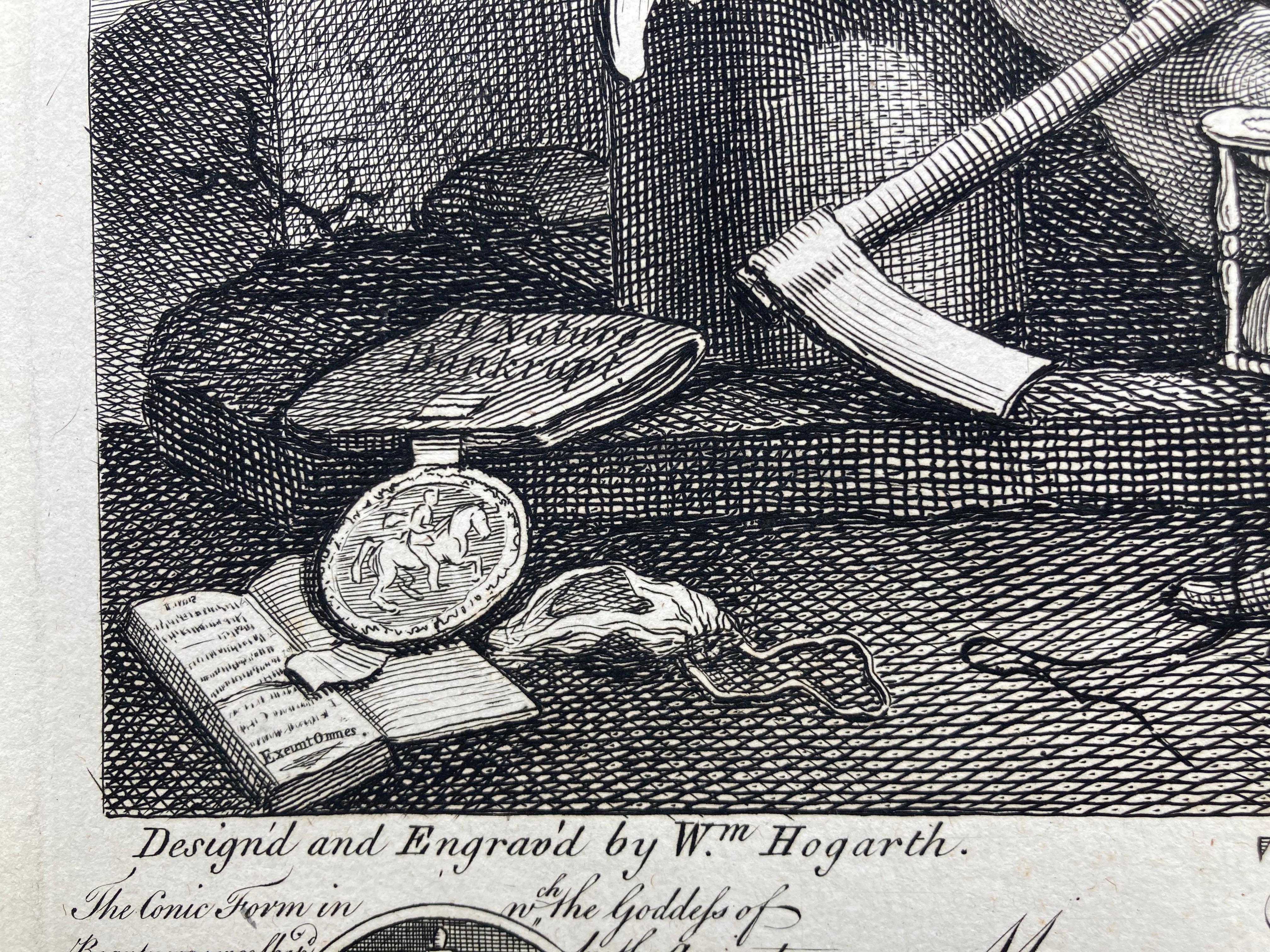 BATHOS / Tail PIece - Brown Figurative Print by William Hogarth