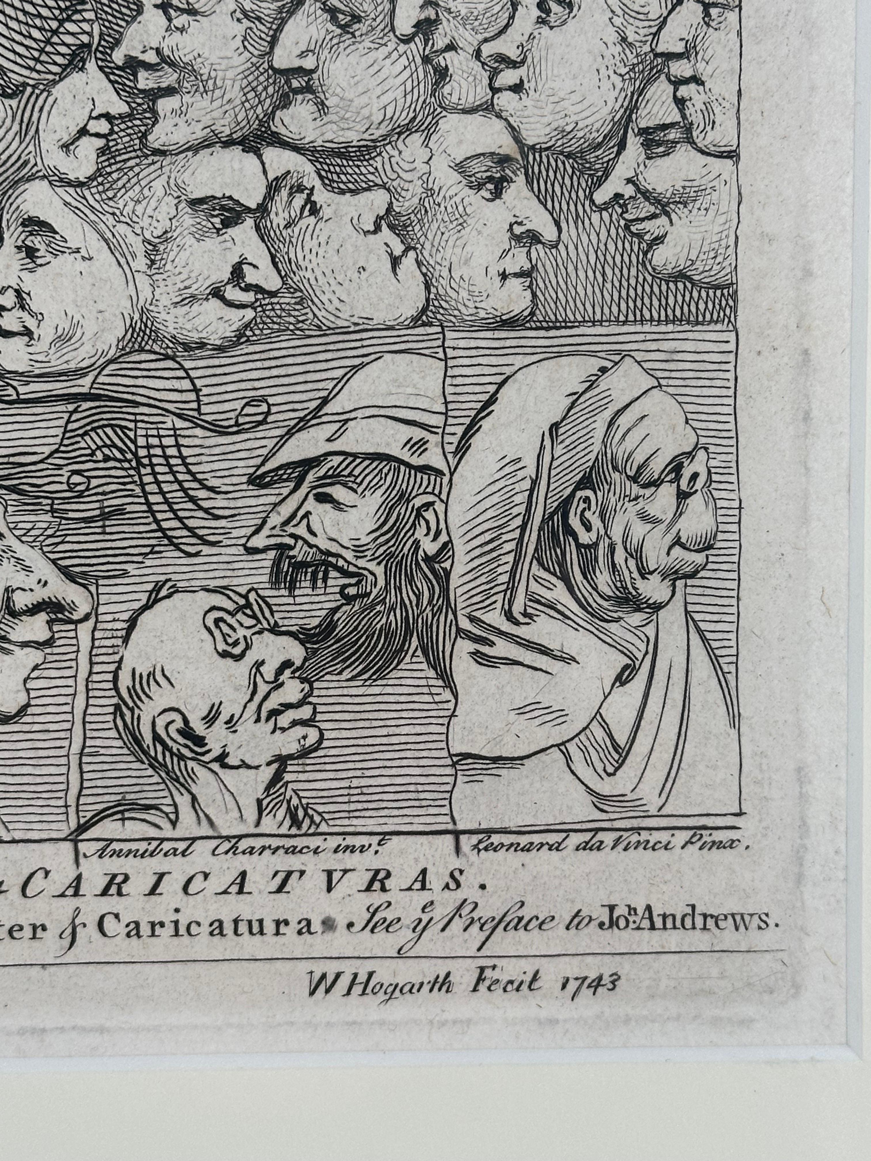 Character vs. Charicature - Realist Print by William Hogarth