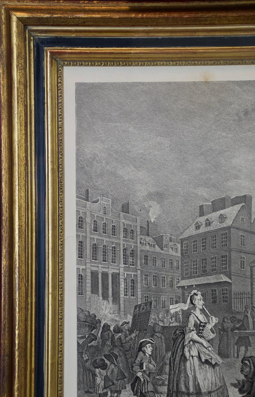 Cuatro grabados Hogarth enmarcados 