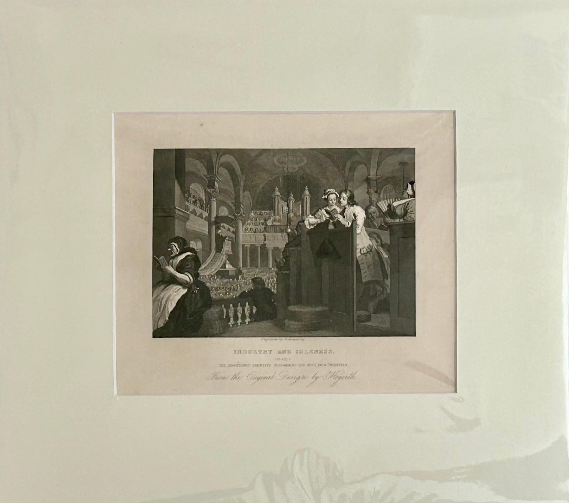 Industry and Idleness Plate 2: The Industrious 'Prentice Performing: Duty - Print by William Hogarth