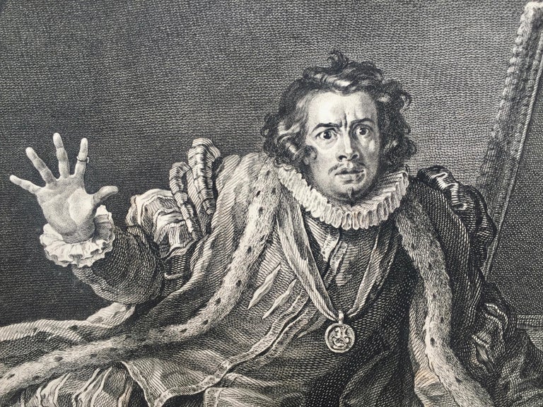 Mr. Garrick in the Character of Richard the 3rd  - FINE IMPRESSION - Print by William Hogarth