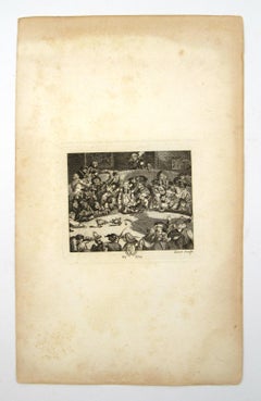 Royal Sports PIT TICKET - 18thC Entry Ticket to Cock Fight in Georgian England