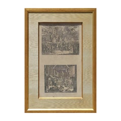 Antique "The Beggars Opera" and " A Just View of The British Stage" Original Etchings