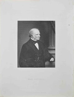 Portrait of Earl Russell - Lithograph by William Holl - 1872