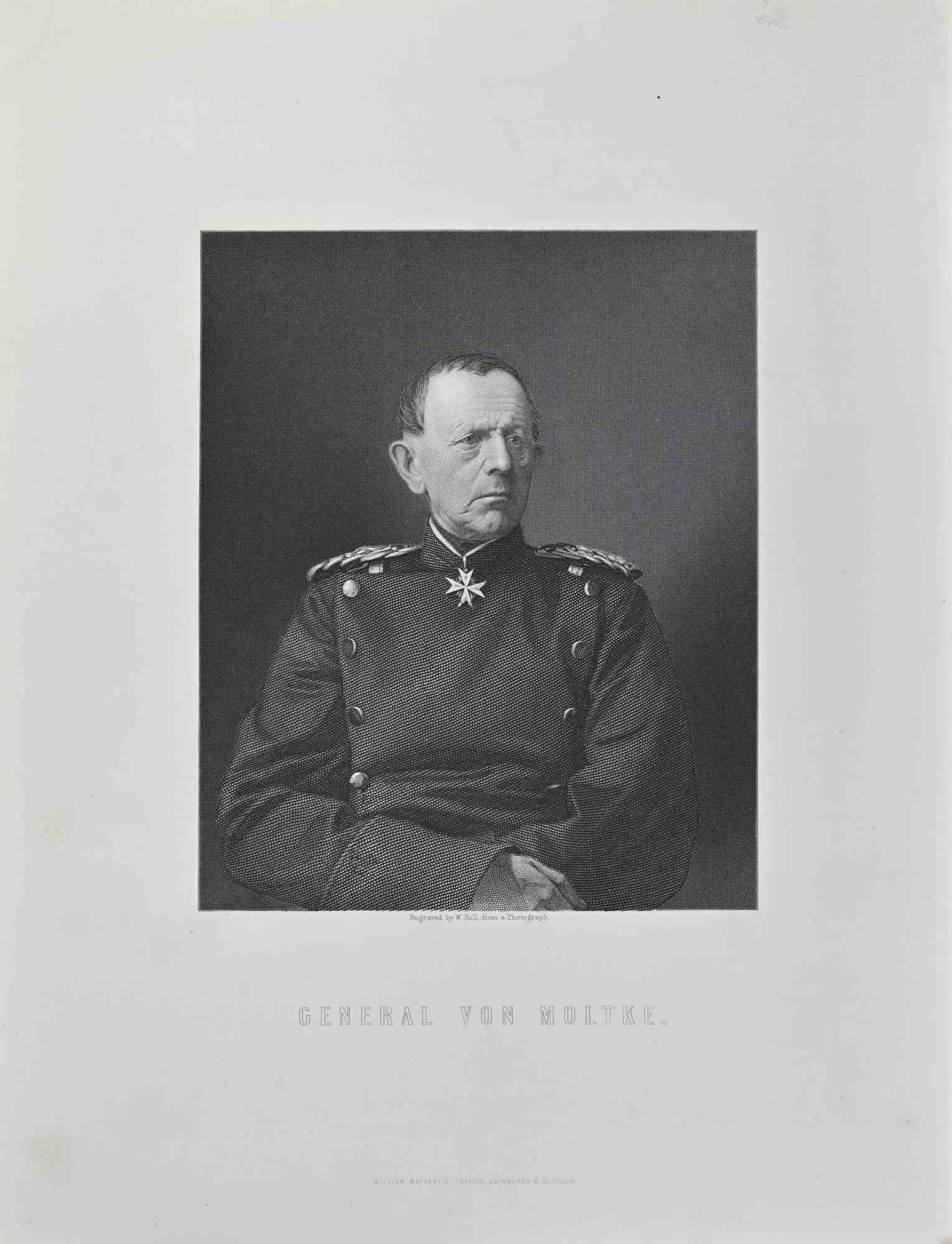 Portrait of General Von Moltke is an artwork realized by William Holl (1807-1871), from a Photograph.

Lithograph, printed in 1872 by Milliam Mackenzie, London.
Good condition.