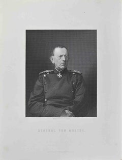 Porträt von General von Moltke - Lithographie von William Holl - 1872