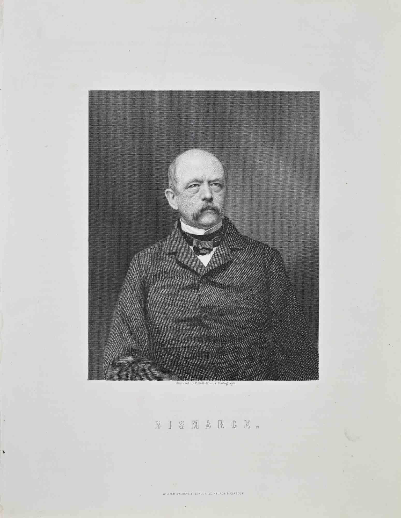 Retrato de Bismarck es una obra de arte realizada por William Holl (1807-1871), a partir de una Fotografía.

Litografía, impresa en 1872 por Milliam Mackenzie, Londres.

Buen estado.

