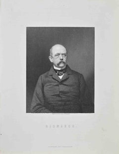Portrait of Otto Von Bismarck - Lithograph by William Holl - 1872