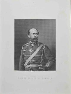 Portrait of Prince Frederick Charles - Lithograph by William Holl - 1872