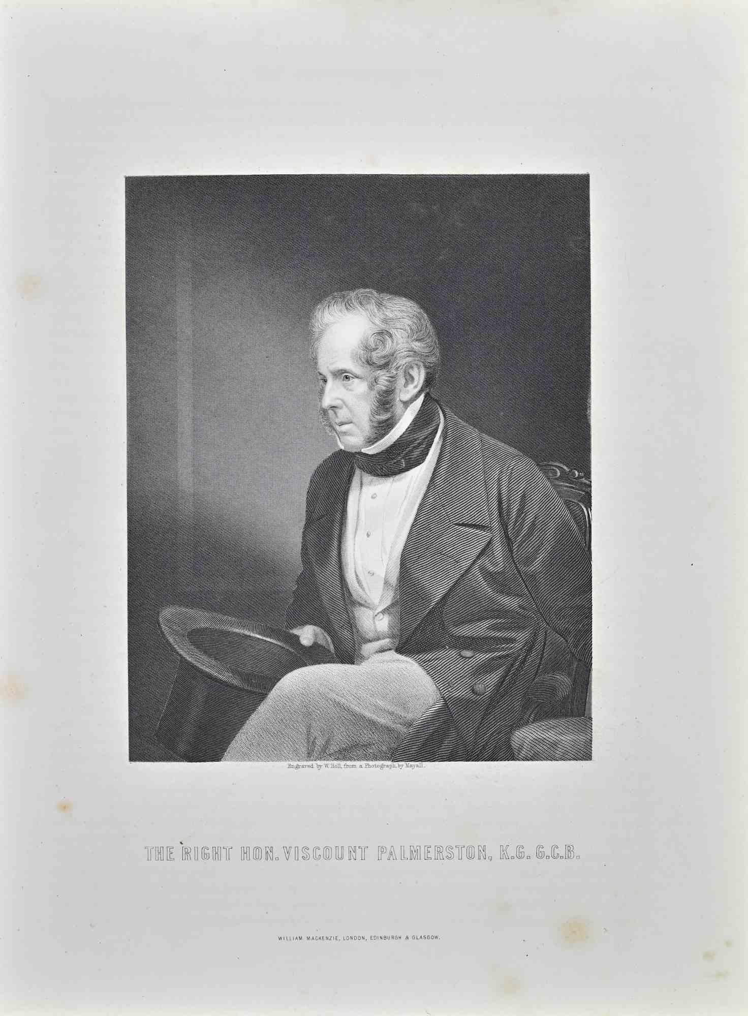 Portrait of the Right Hon. Viscount Palmerston, K.G. G.C.B. is an artwork realized by William Holl (1807-1871), from a Photograph by Mayall.

Lithograph, printed in 1872 by Milliam Mackenzie, London.
Good condition.