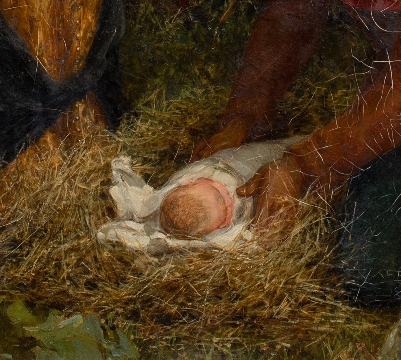 Descanso de la Huida a Egipto, siglo XIX  inscrito a WILLIAM HOLMAN HUNT 6