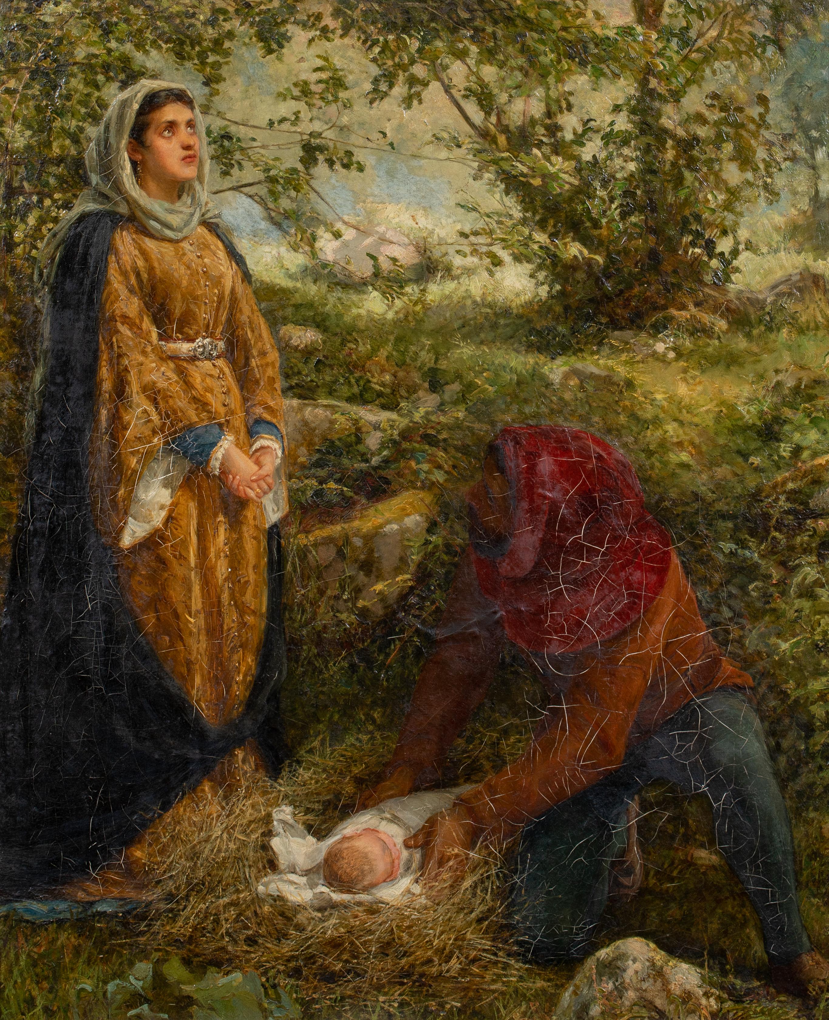 William Holman Hunt Portrait Painting - Rest From The Flight Into Egypt, 19th Century  inscribed to WILLIAM HOLMAN HUNT 