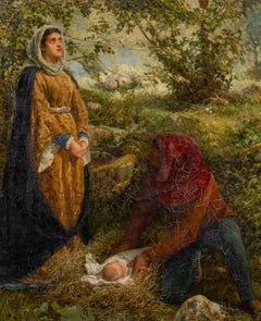 Rest From The Flight Into Egypt, 19th Century inscribed to WILLIAM HOLMAN HUNT