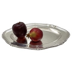 William Holmes Sterling Silver 1785 Georgian Platter with Crest of JPMorgan