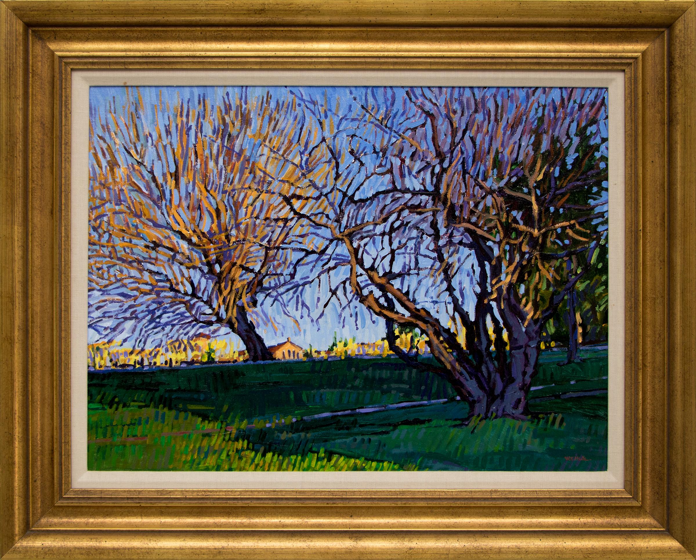 West Side Story (Landscape with Trees) - Painting by William Hook
