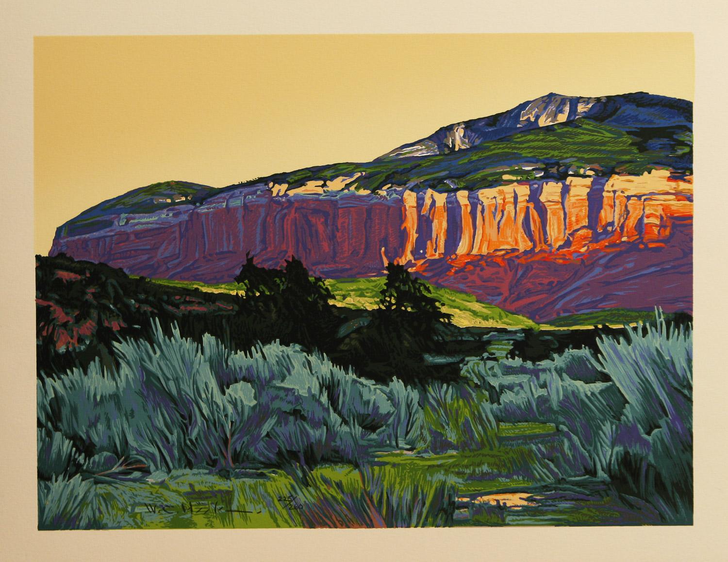 Chama Canyon hand pulled serigraph by William Hook