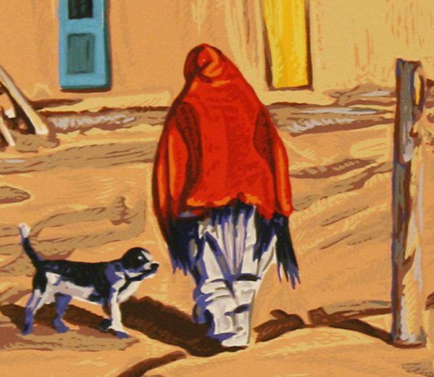 

     Taos Pueblo is a limited edition hand-pulled serigraph no. 110/260 in excellent condition. Signed in pencil and published by Aspen Mountain Graphics.
    For American artist William Hook ( b. 1948- ) art was a central focus in his family home