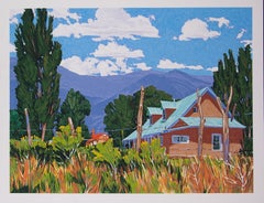 Turquoise Roof  William Hook serigraph