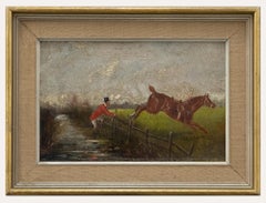 William Howard Hardy - Framed Early 20th Century Oil, An Unfortunate Fence