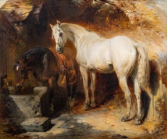 L'abreuvement des chevaux