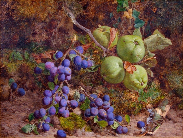 Still Life of Fruit - Painting by William Hughes