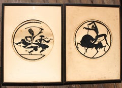 Wilhelm Hunt Diederich Very Rare Pair of Silhouettes, circa 1925