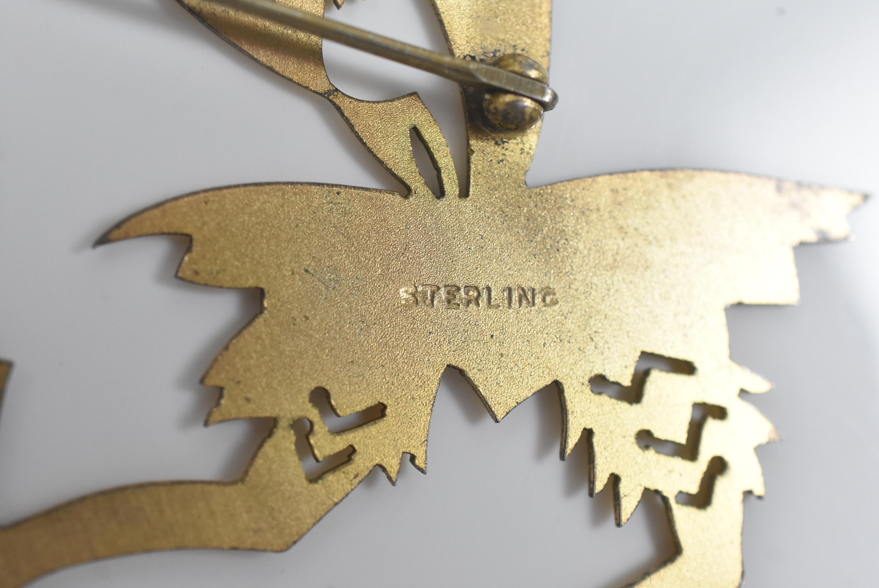 Argent sterling Broche William Hunt Diederich en vente