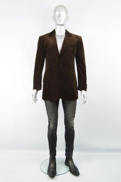 William Hunt of Savile Row Ungetragene Herren Brown Samt Dinner Abend Blazer Jacke