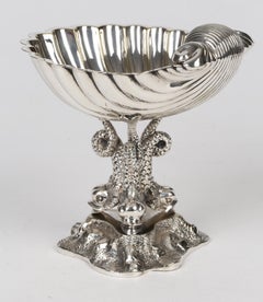 William Hutton Aesthetic Movement Silver Plated Clam Shell Bon-Bon Dish